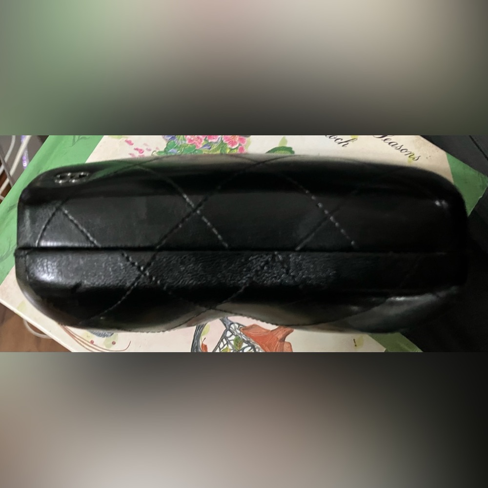 CHANEL Black Quilted Caviar Leather Sunglass Eyeglass Case Made in Italy - Picture 9 of 15